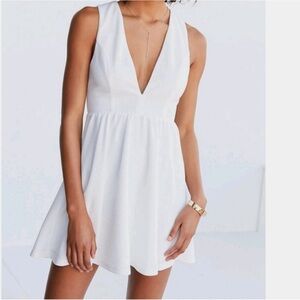 Urban Outfitters Cream Mini Dress - Size Medium